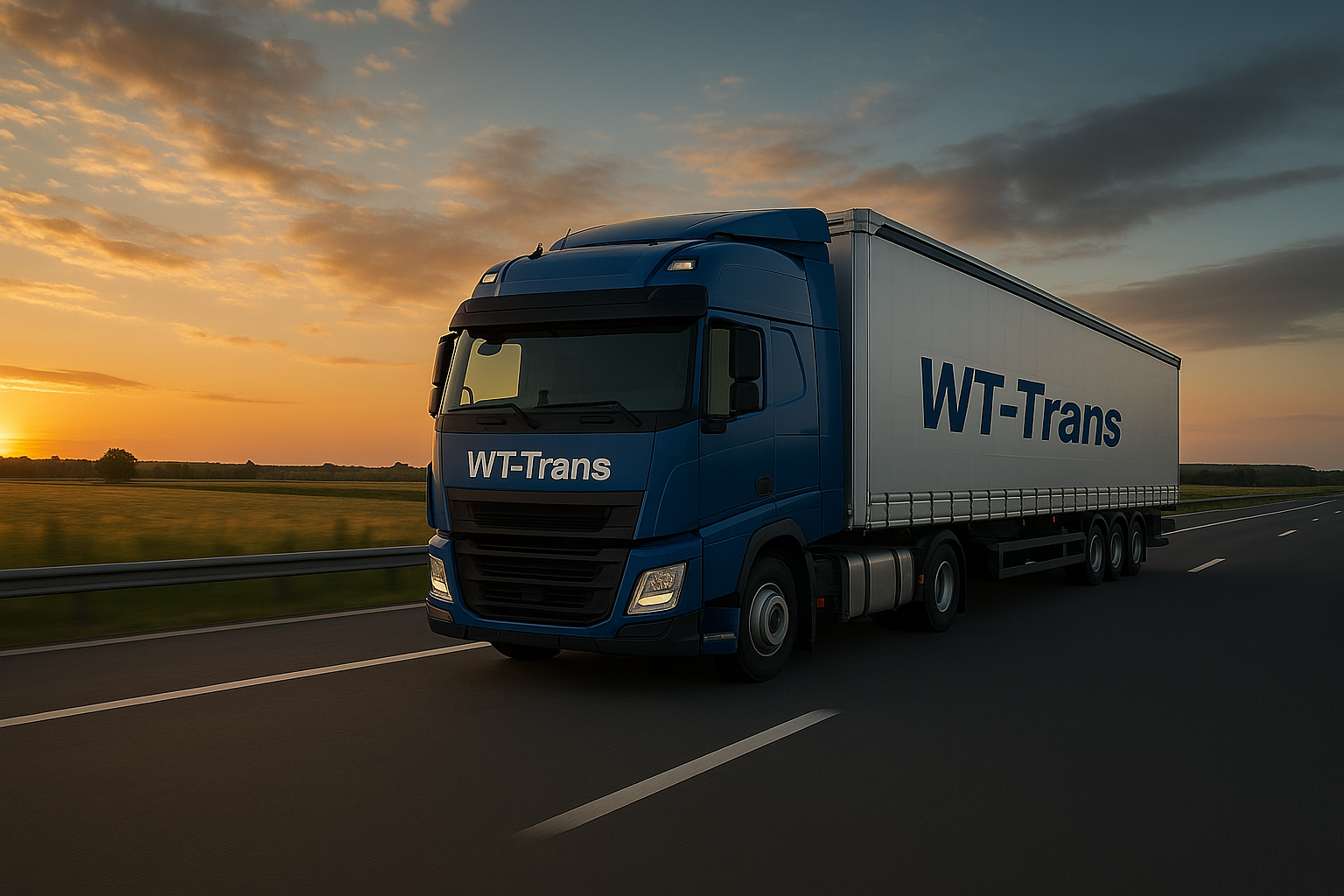 Truck on the road
